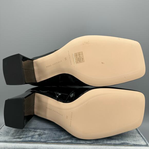 NEW Good American Women’s Square Toe Booties Black Size 10 - Picture 10 of 10